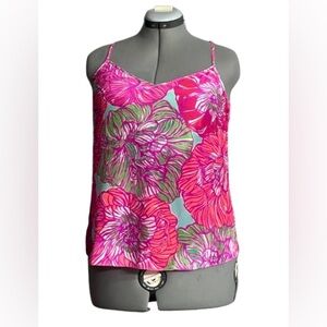 Lilly Pulitzer Dusk racerback tropical floral tank, Sz med